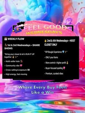 Hosts wantedFEEL GOOD WEDNESDAYS 🚂💨 WHERE EVERY BUY FEELS LIKE A WIN 💎
